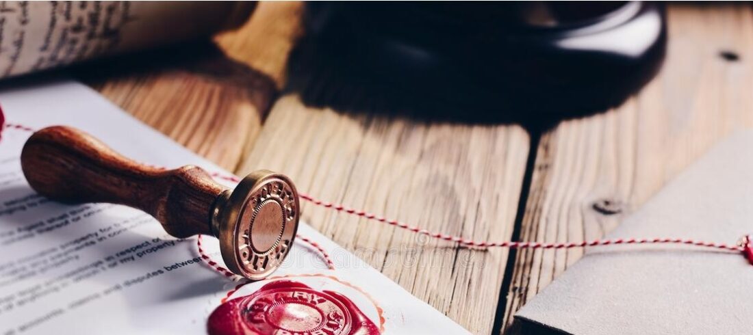 Notary seal with red wax on a document – symbol of company formation and legal certification in Turkey | Falke Law Tax